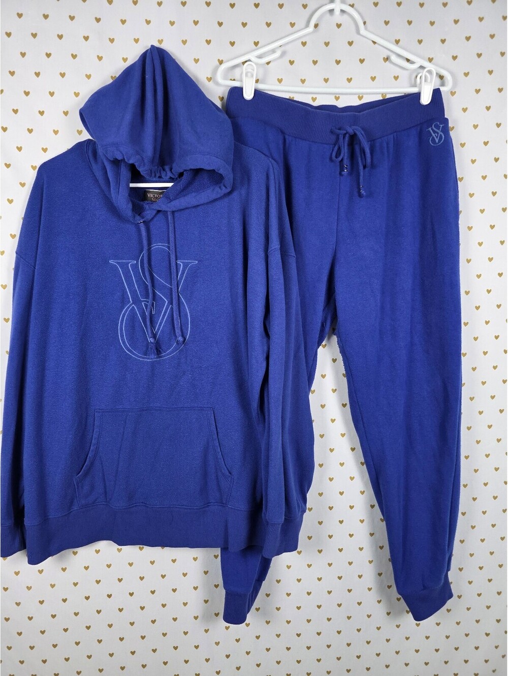 Victorias Secret Super Soft sweater Hoodie Sweatpants SET Sweats Med Large